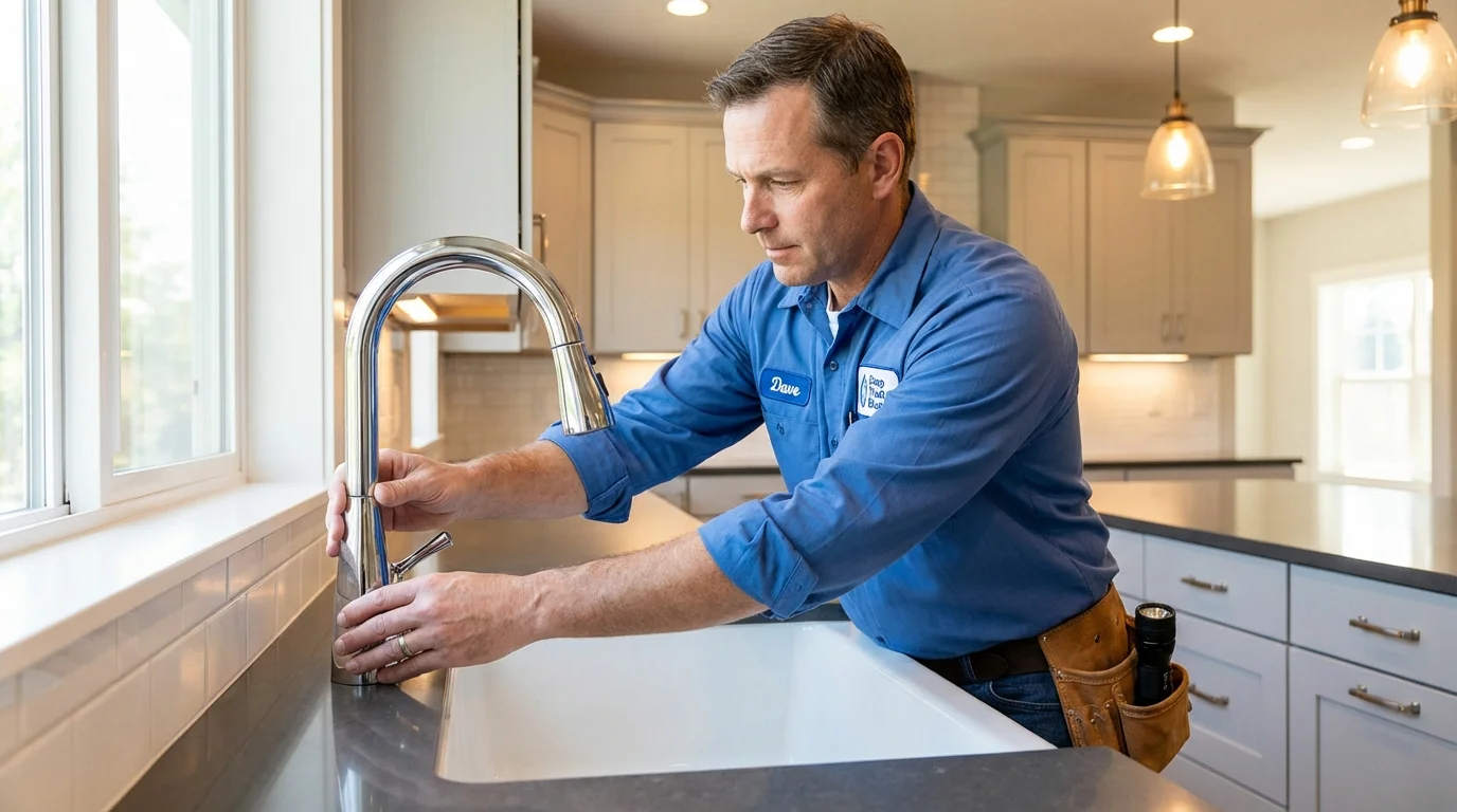 Kitchen faucet installation by Johns Plumbing LLC in Leesville